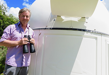 Dr Stephen Moore and his backyard observatory