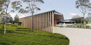 Image of the future Byron Central Hospital’s emergency department entrance.