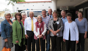 Thomas George MP (4th from left) with Bonalbo community members, NNSW LHD staff and Board Chair Dr Brian Pezzutti (3rd from right) at the announcement of funding to build a Multi Purpose Service in the upper Clarence town.