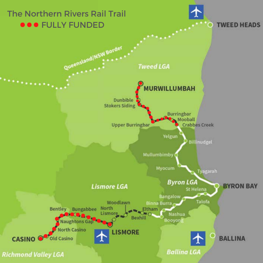 Rail Trail map