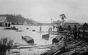 Historical image of flood in Lismore